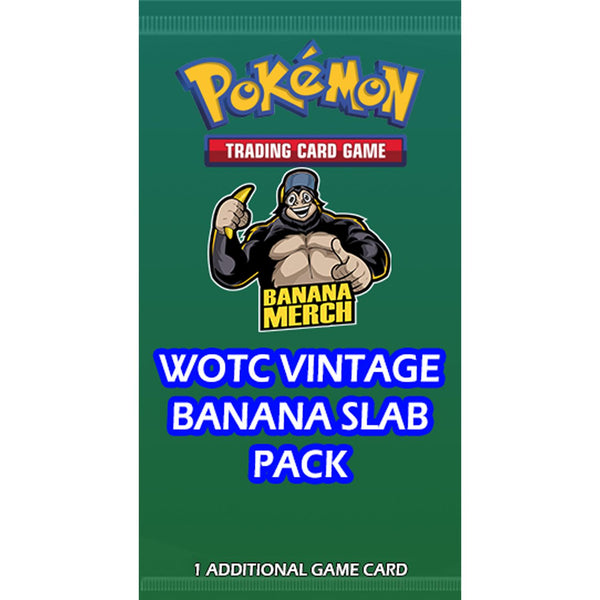 Pokemon WOTC Vintage Slab Pack - Mystery Graded Pack - Pokemon Trading Cards Banana Merch - 1 Graded Card Per Pack