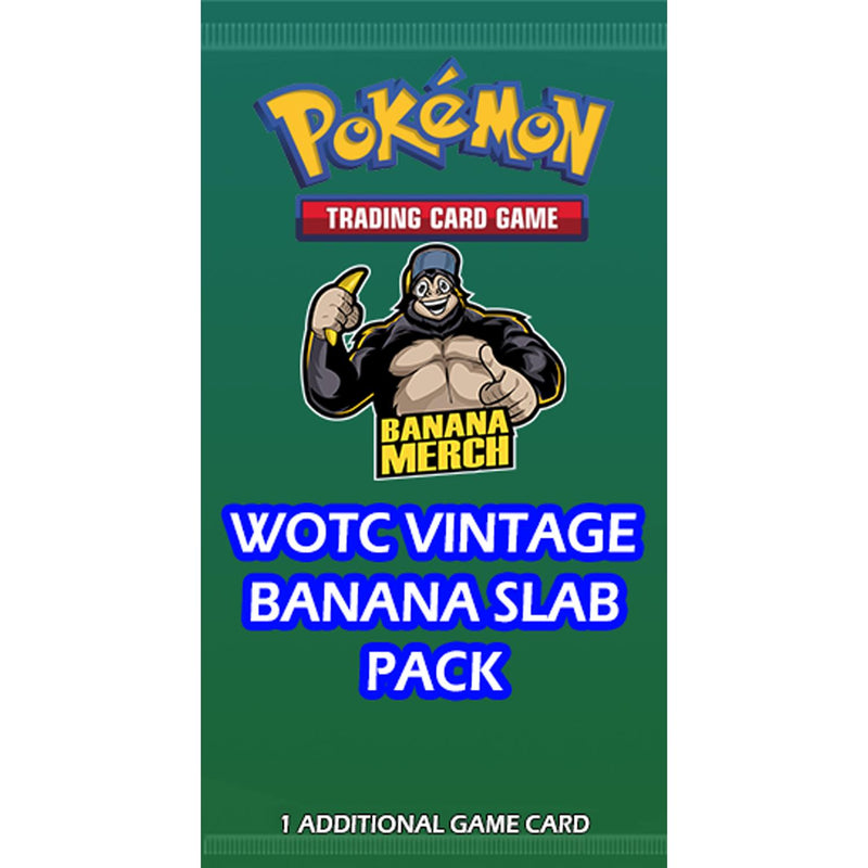 Pokemon WOTC Vintage Slab Pack - Mystery Graded Pack - Pokemon Trading Cards Banana Merch - 1 Graded Card Per Pack