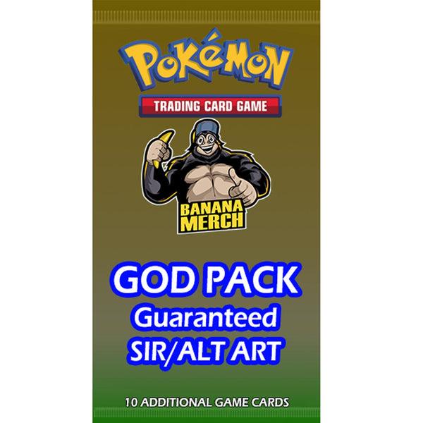 Pokemon God Pack - 10 Cards - Guaranteed Special Illustrative Rare Pokemon Trading Cards