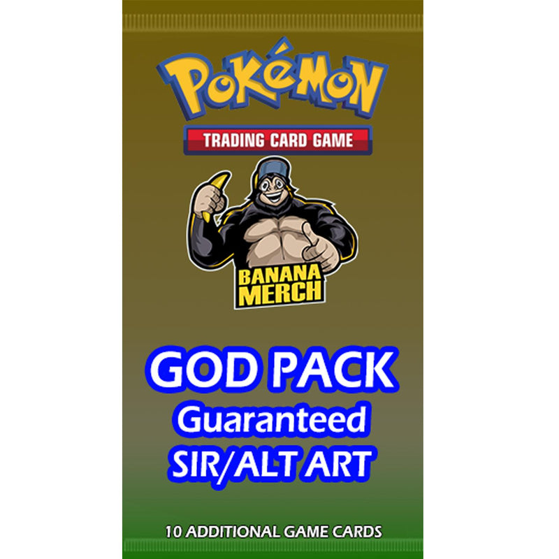 Pokemon God Pack - 10 Cards - Guaranteed Special Illustrative Rare Pokemon Trading Cards