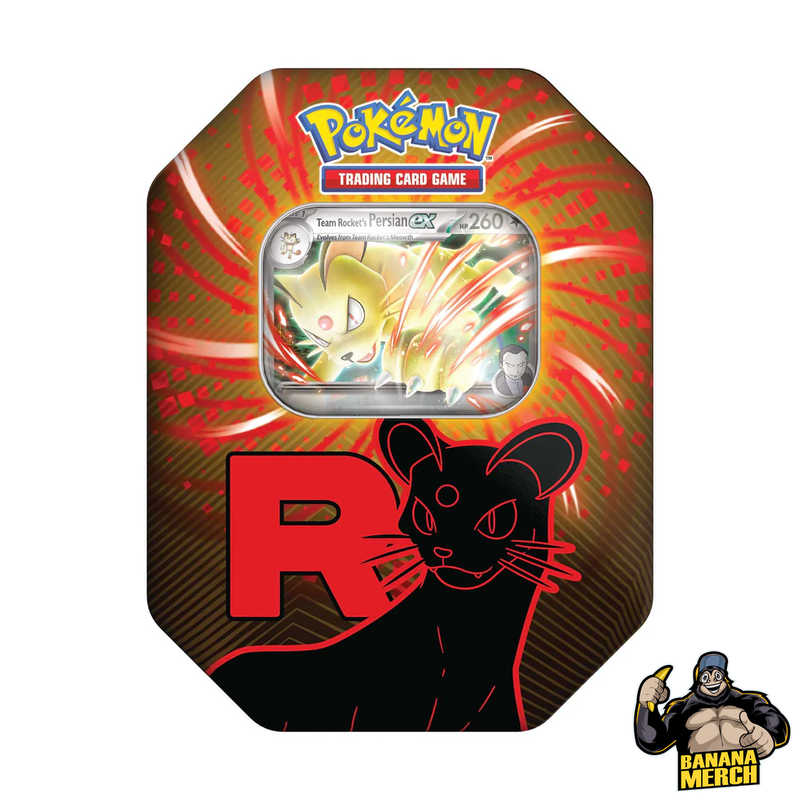 Pokémon Team Rocket Tin - Mewtwo ex, Nidoking ex, Persian ex - Pokémon Trading Card Game