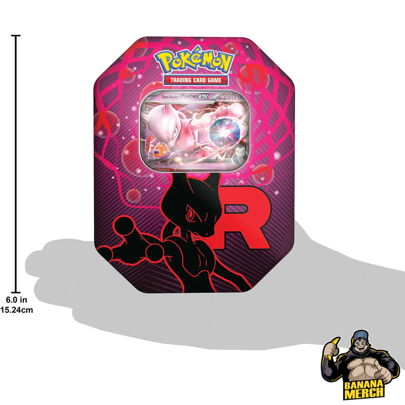 Pokémon Team Rocket Tin - Mewtwo ex, Nidoking ex, Persian ex - Pokémon Trading Card Game