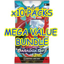 10x Packs MEGA VALUE BUNDLE - Pokémon Paradox Rift Booster Pack - Trading Cards