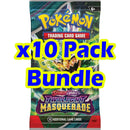 10x Twilight Masquerade Booster Packs Bundle - Pokemon Trading Card Game