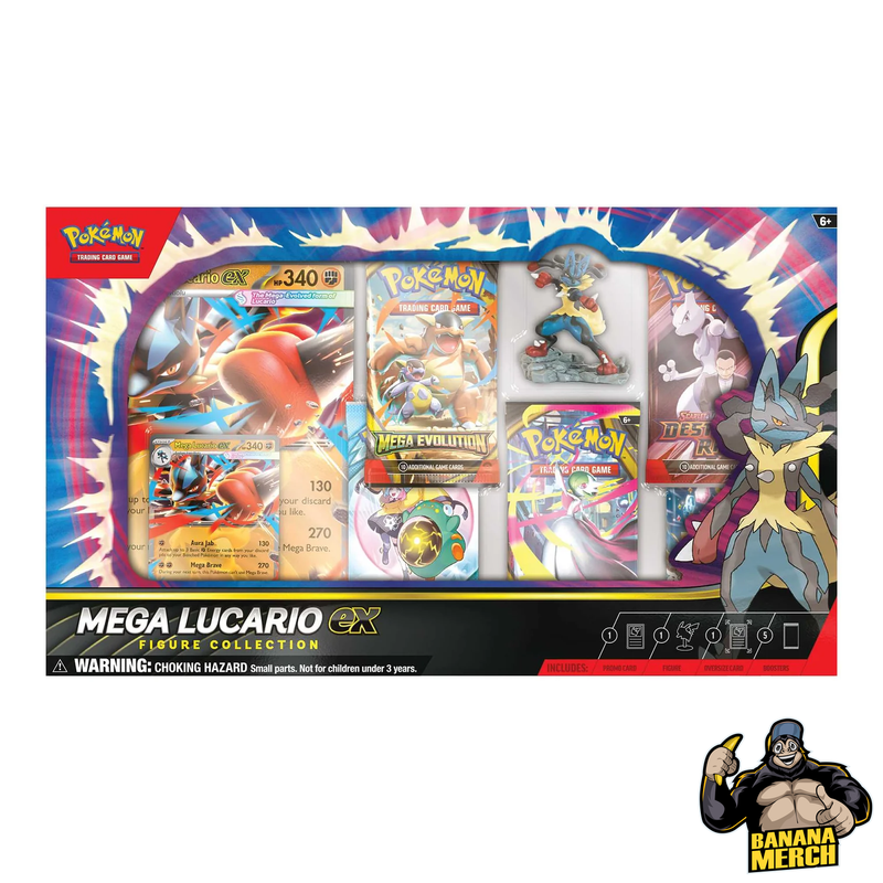 Pokemon Mega Lucario ex Figure Collection Box - Pokemon Trading Card Game