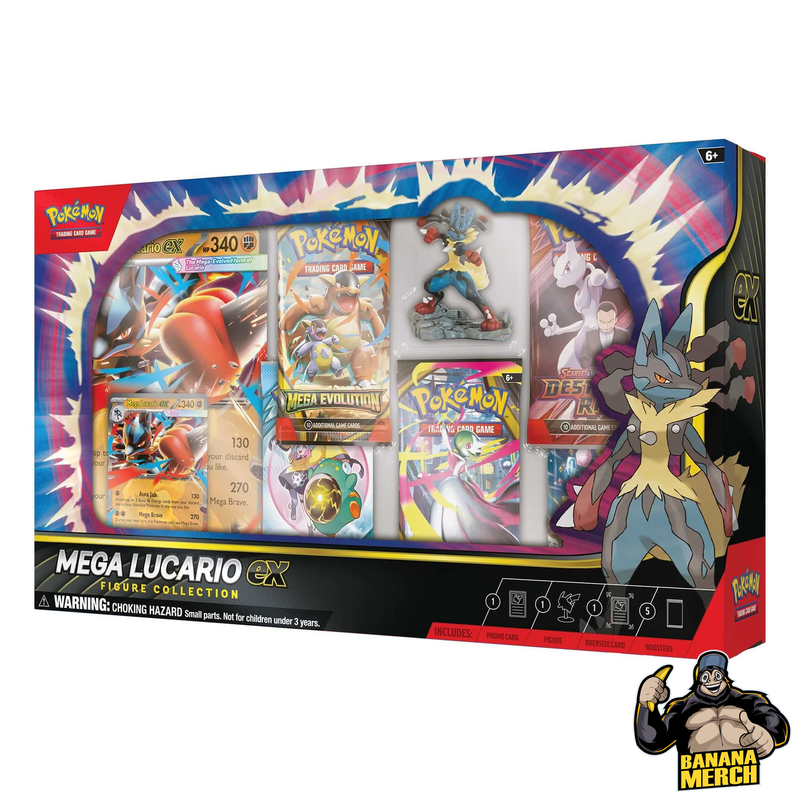 Pokemon Mega Lucario ex Figure Collection Box - Pokemon Trading Card Game
