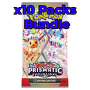 10x Prismatic Evolutions Booster Pack Bundle - Pokemon Trading Card Game